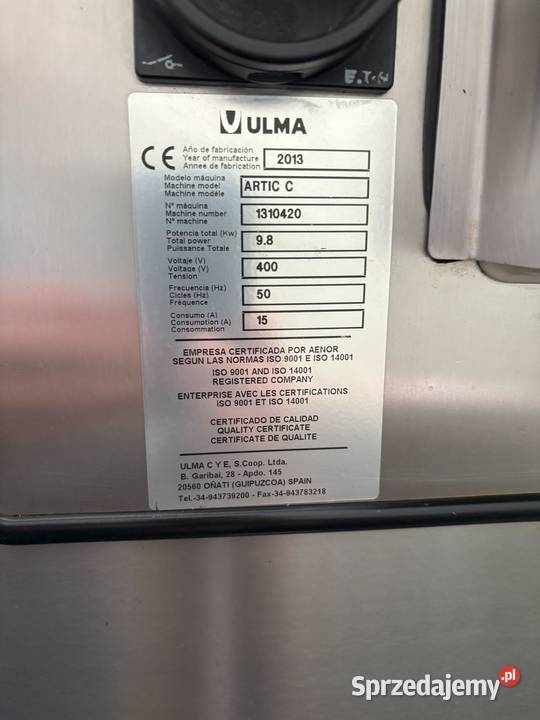 Pakowaczka flowpack ULMA Artic 2013r śląskie Sosnowiec