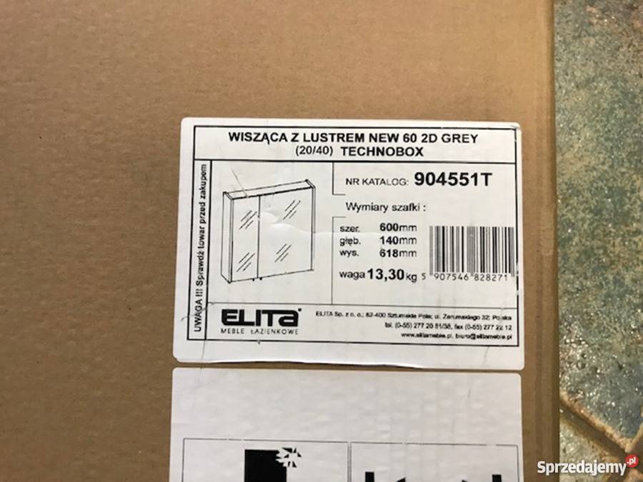 szafka lustrzana Elita grey Outlet sprzedam