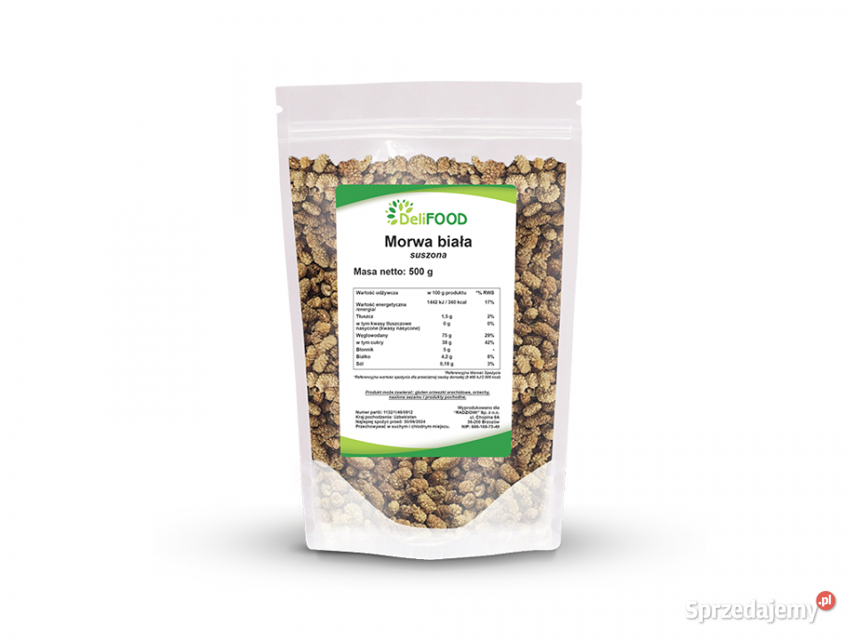 Morwa biała bez pestek 500g podkarpackie Brzozów