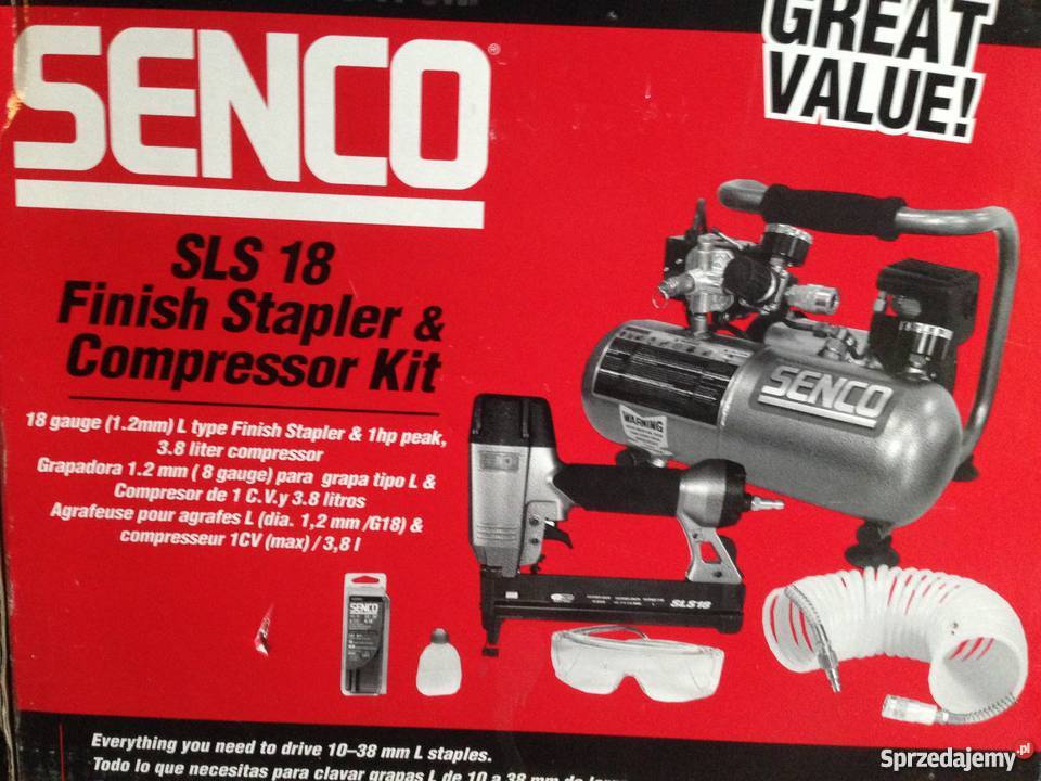 nowy kompresor Senco plus pneumatyczny spinacz Elektryczne Szczecin