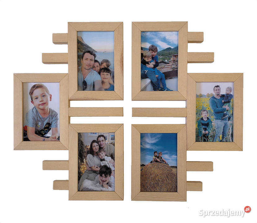 Drewniana Multirama Ramka Na 6 Zdjęć 10x15 Warszawa