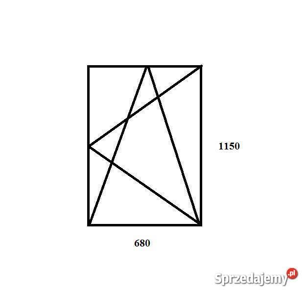 Okno PCV 68x115 115cm Drzwi i okna Białystok