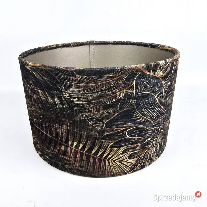 Glamour abażur cylinder ciemnozielony welur i Pozostałe mazowieckie Bronisze