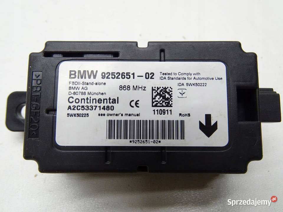 STEROWNIK MODUŁ ODBIORNIK SYGNAŁU 9252651 BMW