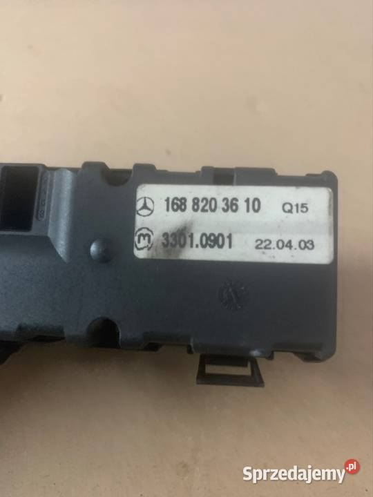 Mercedes A w168 panel sterowania 1688203610 osobowe Części samochodowe Nieborowice
