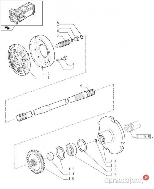 Holland T6010 Amortyzator 348mm 87542609