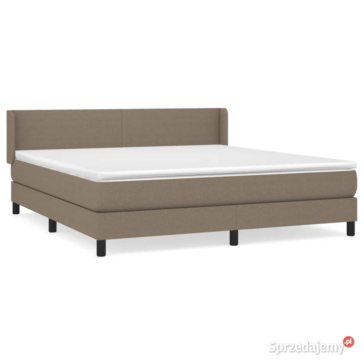 Łóżko kontynentalne z materacem taupe tkanina 88cm mazowieckie