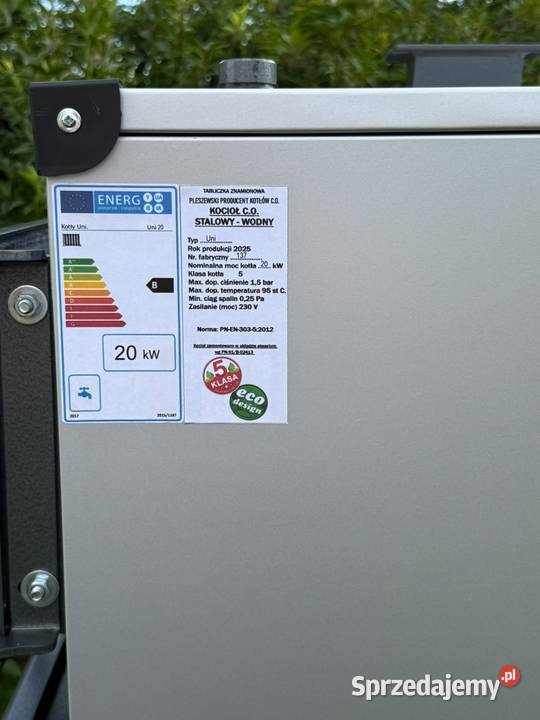 Kocioł Piec CO 20 kW drewno węgiel Olsztyn sprzedam