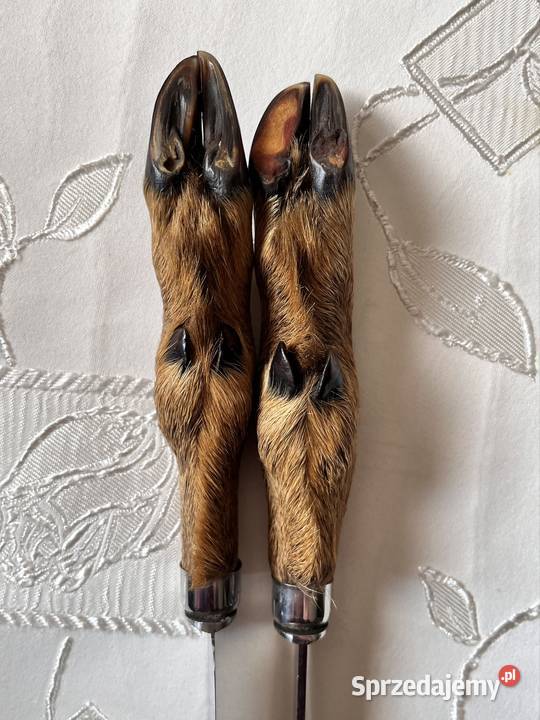 Zestaw nóż widelec z naturalnymi kopytami sarny Lucynów