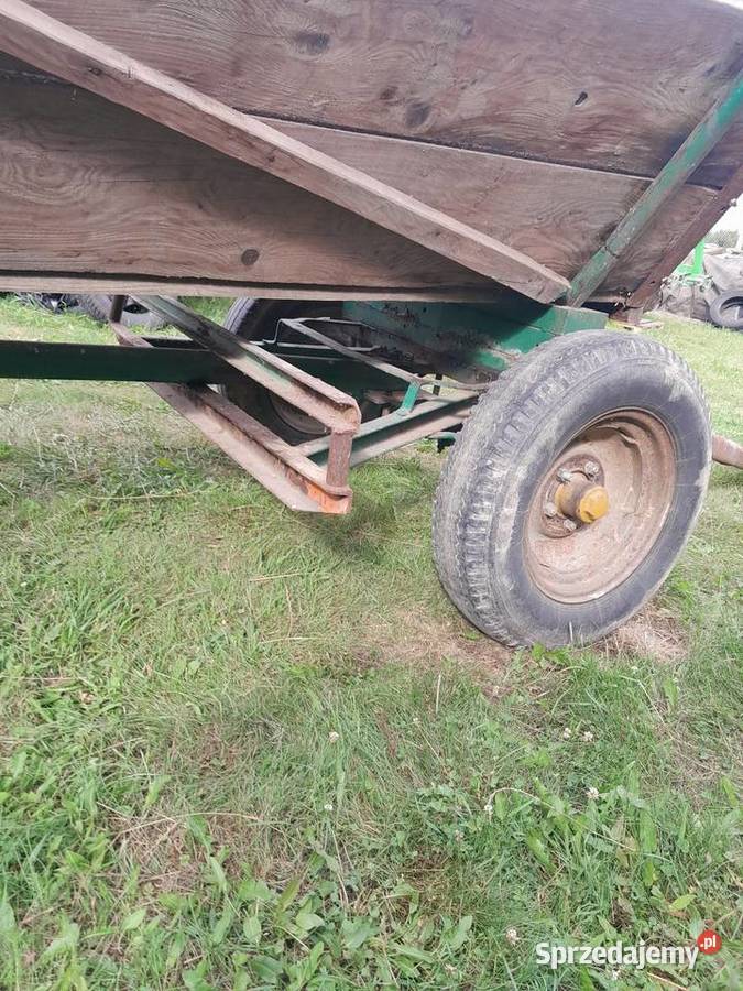 Wóz fura ciągnikiem kompletna gruby materiał Przyczepy rolnicze świętokrzyskie Łagów sprzedam