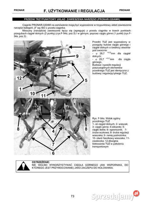 Instrukcja obsługi Pronar MTZ 320 AM 320 AMK Stalowa Wola