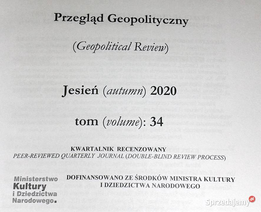 Przegląd Geopolityczny Tom 34 jesień 2020 lubelskie Chełm