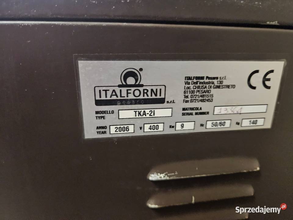 Piec do pizzy 2komorowy elektryczny Italforni Pszczyna sprzedam
