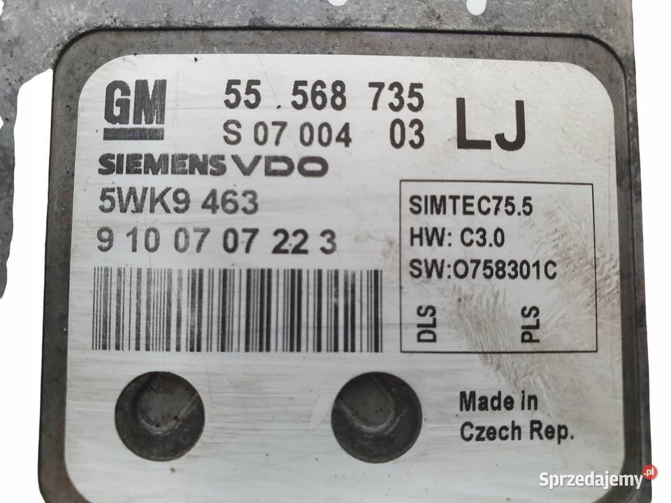 STEROWNIK SILNIKA Opel Astra III H 16 16V Z16XER Chełm