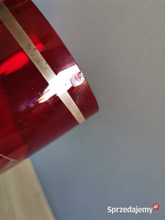 Stary czerwony wazon okolicznościowy PRL śląskie Katowice