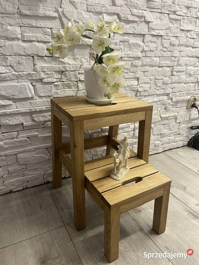 Taboret Dębowy 2w1 Stepoak małopolskie Sułkowice sprzedam