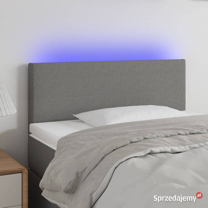 Zagłówek do łóżka z LED ciemnoszary 80x5x7888 Warszawa sprzedam