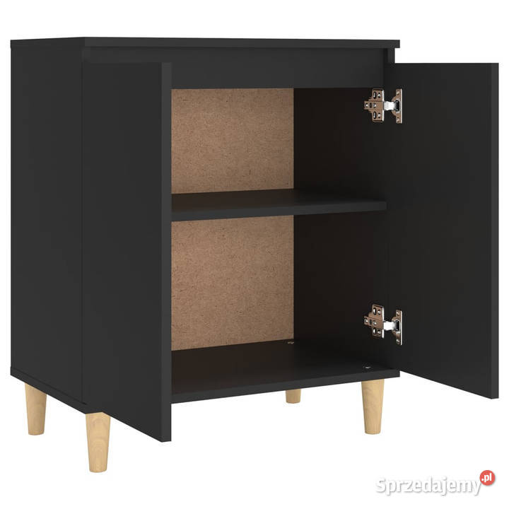 Szafka z drewnianymi nóżkami czarna 60x35x70 Warszawa