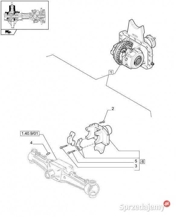 Holland T6090 T6070 Remanaxle differential sprzedam