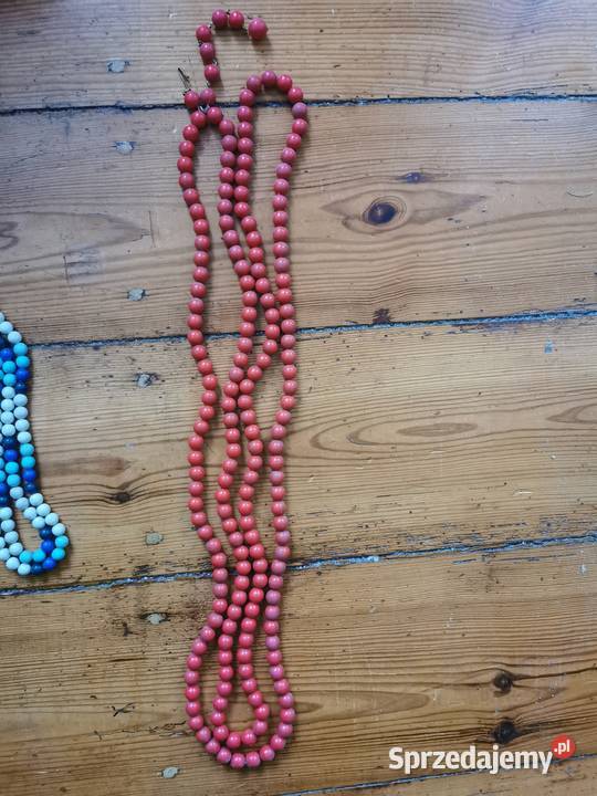 Korale naszyjnik PRL Lata 6070te 6 sztuk Lębork