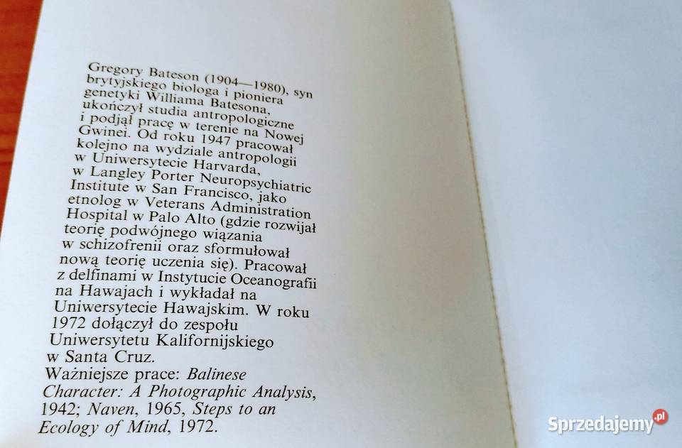 Umysł i przyroda jedność konieczna Gregory Gdańsk