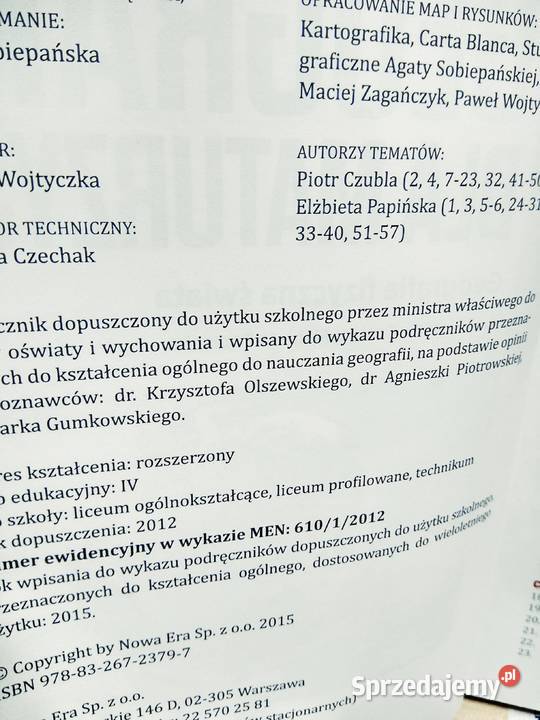 Geografia maturzysty 1 nowe Warszawa