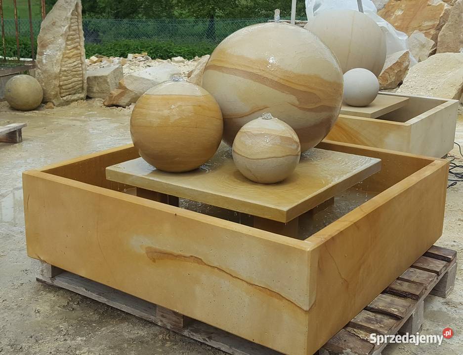 Fontanna ogrodowa z piaskowca kamień naturalny Kamienna Góra