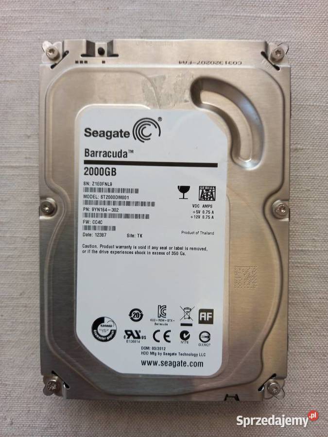 Dyski twarde HDD 2TB różne modele Komputery i Akcesoria Tomaszów Lubelski