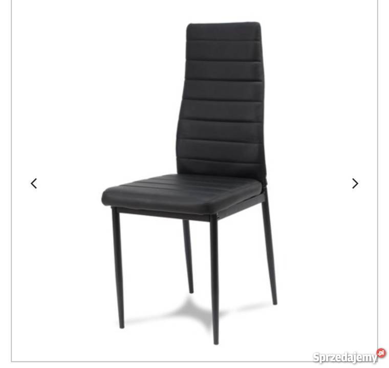 Krzesło tapicerowane z ekoskóry czarne