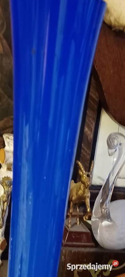 kobaltowy wazon flet lata 6070 te stan plus Poznań sprzedam