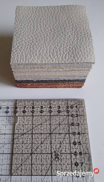 Skóra Kwadrat 8 x 8 30 sztuk Licowa Włoska Beże pomorskie sprzedam