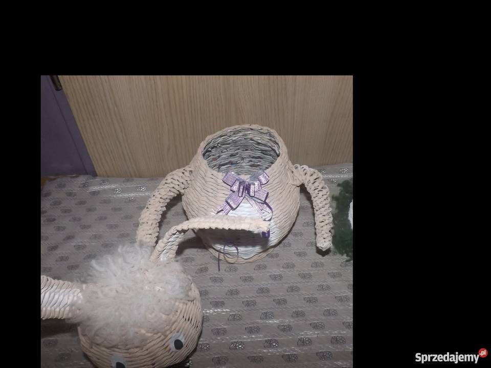 Koszyk zając wiklina papierowa Lublin sprzedam