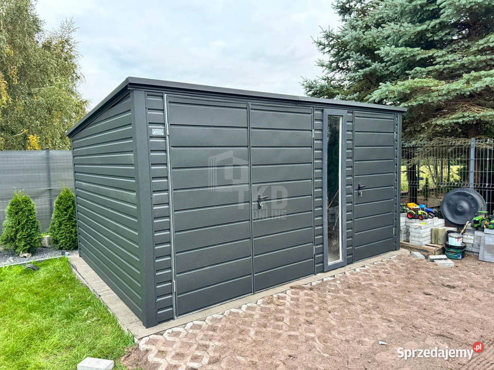 Schowek domek ogrodowy 4x3m brama dwuskrzydłowa Czersk