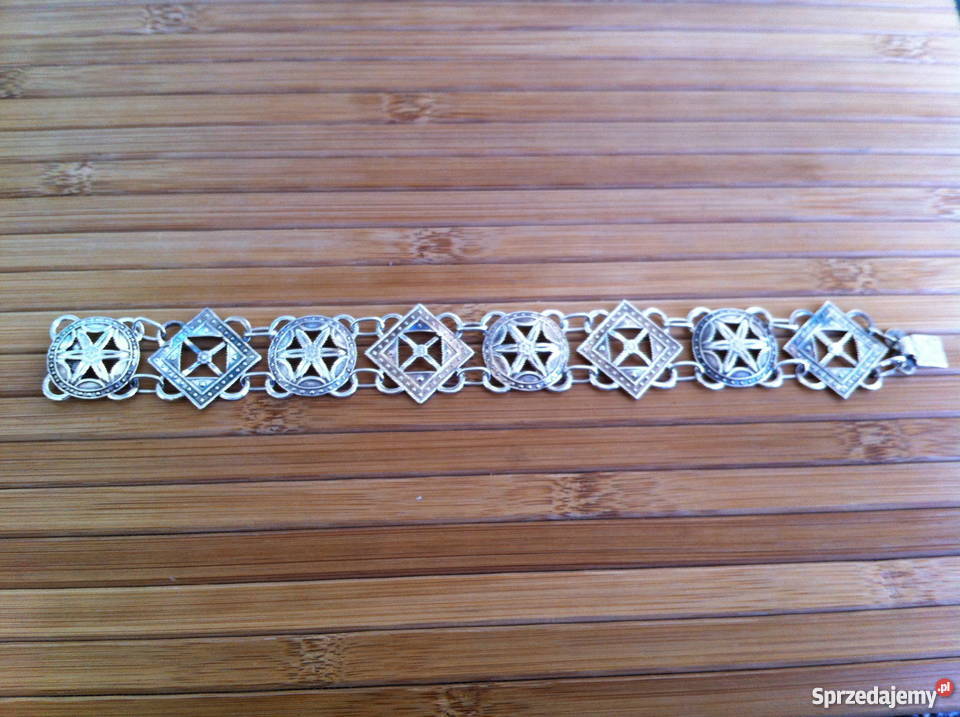 Przepiękna stara rosyjska srebrna bransoletka Lublin