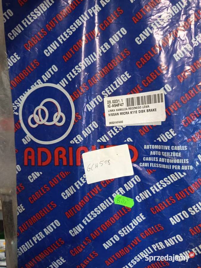 Linka hamulca ręcznego lewa Nissan Micra Linki hamulca łódzkie Rozprza