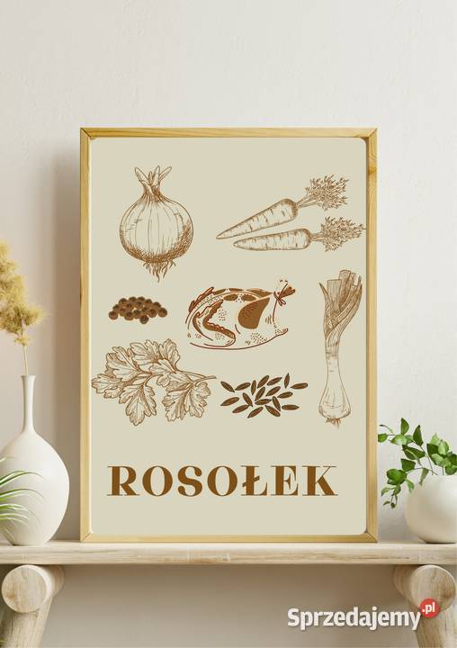 Plakat rosołek z ramką A4 a3 Pełczyce sprzedam