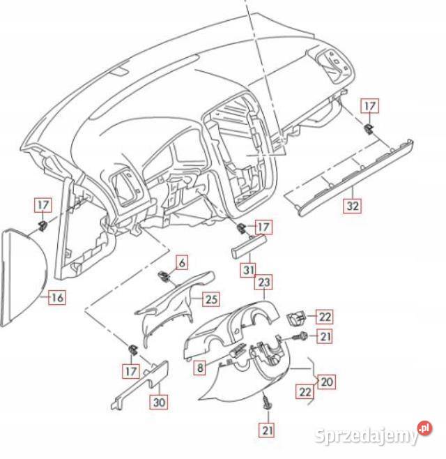 LISTWA OZDOBNA KONSOLI VW EOS JETTA GOLF