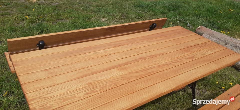 Jesionowe meble ogrodowe nogi żeliwne Lublin sprzedam