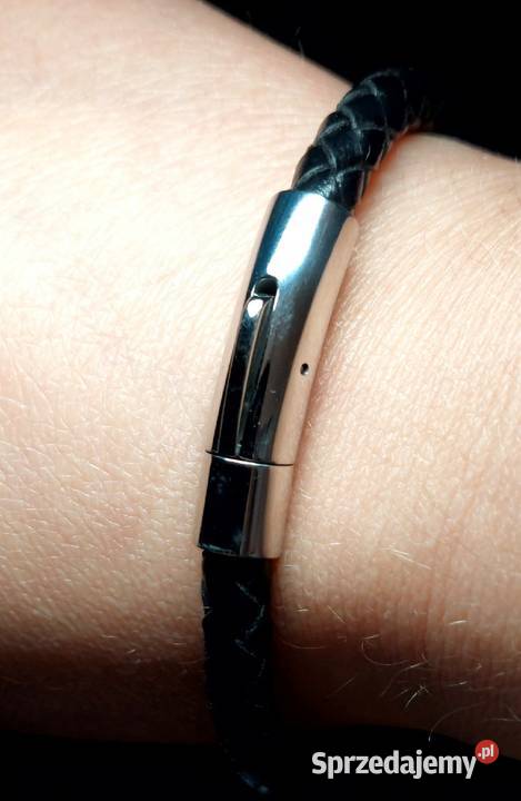 BRANSOLETKA RUNA TRIQUETRA STAL NIERDZEWNA SKÓRA Zegarki i Biżuteria Lublin