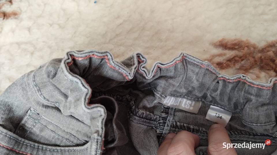 spodnie dziewczęce jeansowe siwe rozmiar 134 Poznań
