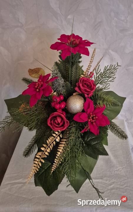 Dekoracja nagrobna świąteczna Komplet Kompozycje kwiatowe Pleszew