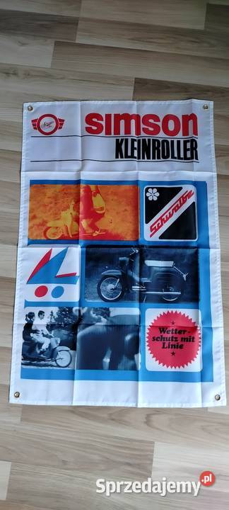 Plakat baner do garażu Simson 90x60 materiał Gniezno sprzedam