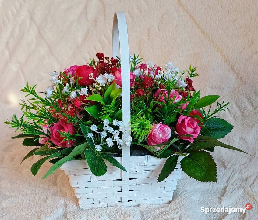 Koszyk prezentowy wielokolorowy Dekoracje i ozdoby Łęgowo