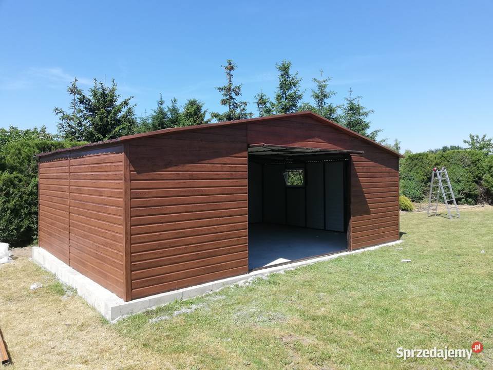 C84 Garaż Blaszany Drewnopodobny Garaze Blaszane Słupca