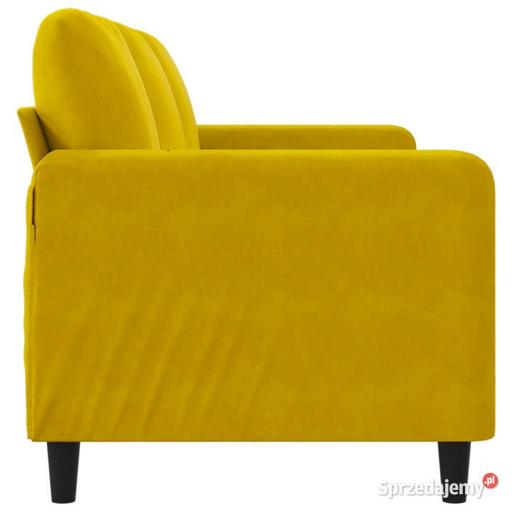 Sofa 3osobowa żółty 180 tapicerowana aksamitem Sofy i kanapy Warszawa