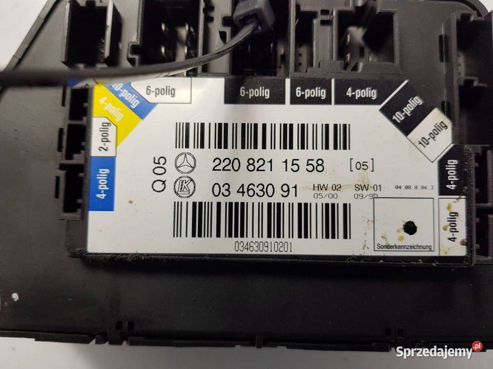 MODUŁ FOTELA A2208211558 MERCEDES W220 Części samochodowe kujawsko-pomorskie Lipno