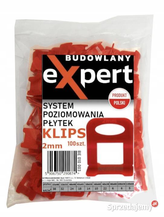 Klipsy zaciski do poziomowania płytek Budowlany Zgierz sprzedam