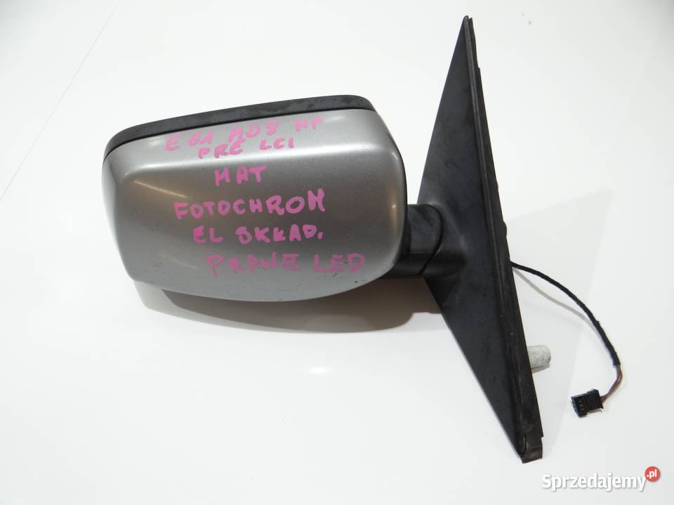 LUSTERKO PRAWE BMW E60 M PAKIET LED SILBERGRAU osobowe Strzyżewice