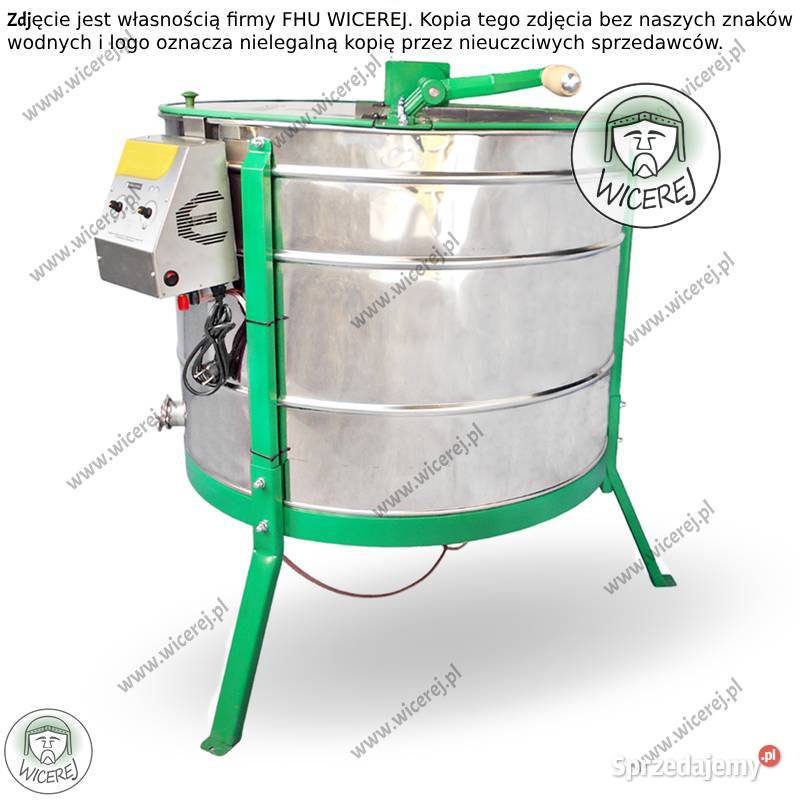 Miodarka RęcznoElektryczna 6 Ramkowa Nierdzewna Pszczelarstwo Jaśliska