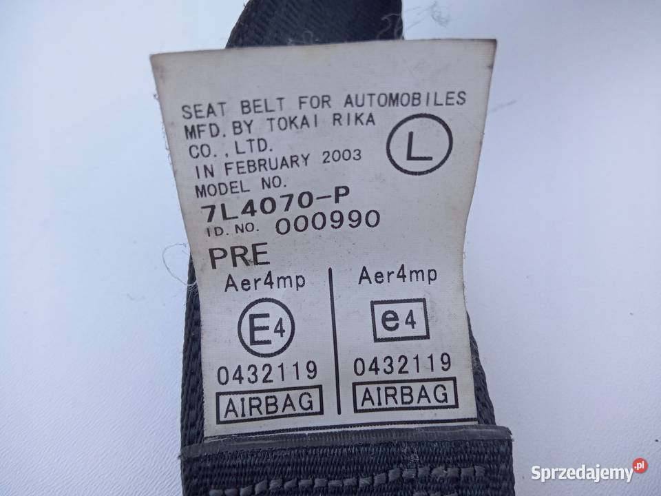 PAS BEZPIECZEŃSTWA LEWY DAIHATSU TERIOS II sprzedam